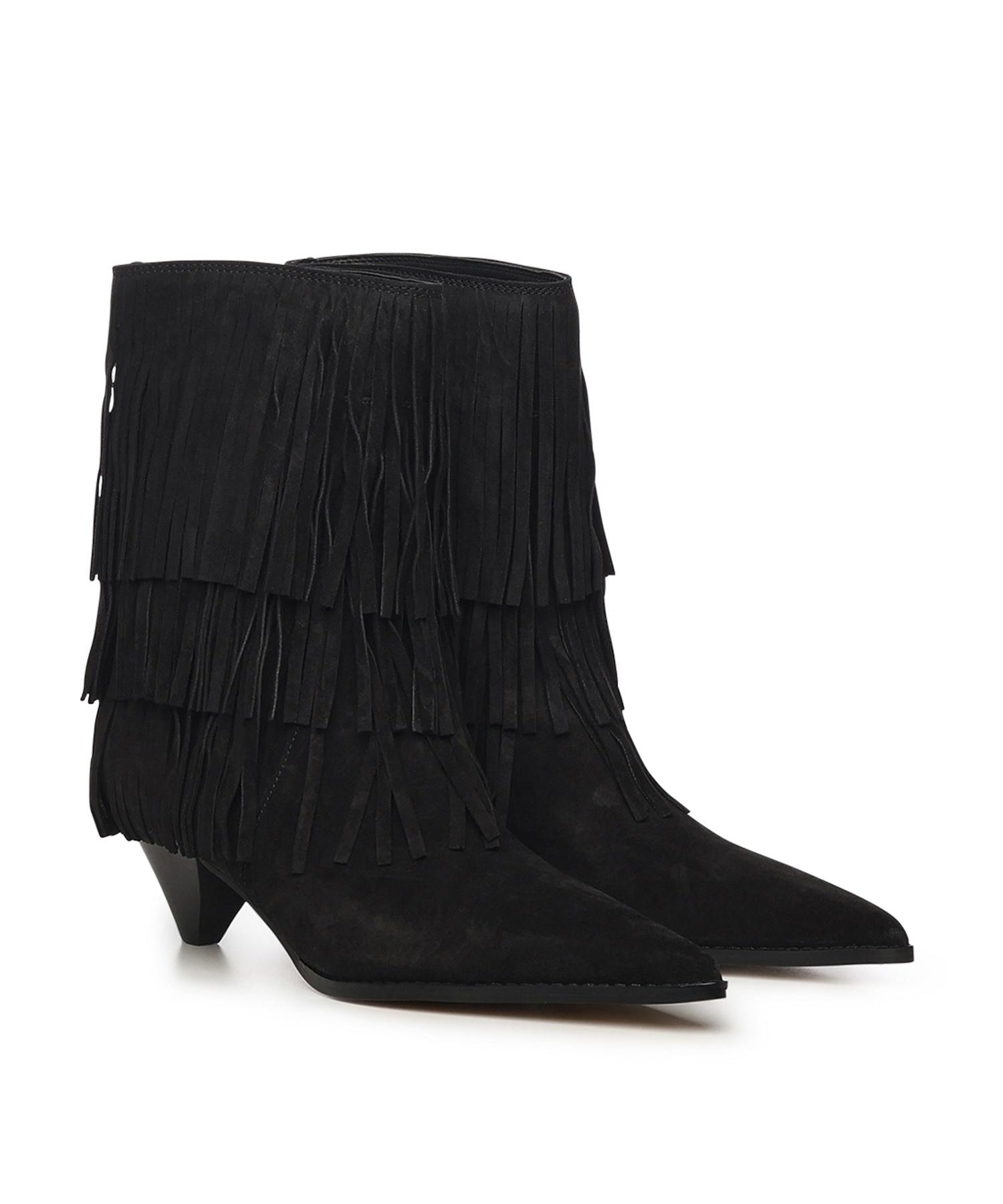 Stivale Jayla in pelle scamosciata con frange 40F5JYME5S 001 MICHAEL MICHAEL KORS 