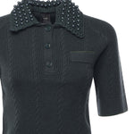 Maglia stile polo con perle 105484 A2QZX34 PINKO 