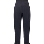 Pantaloni gessati a palloncino in lana 105707 A2QYEZ1 PINKO 