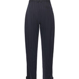 Pantaloni gessati a palloncino in lana 105707 A2QYEZ1 PINKO 