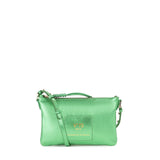 Borsa a tracolla in pelle con logo 73BP9VT03 LOLLI POPPOP GREEN V° 73 