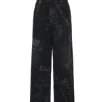 Pantaloni Baggy Minimal in denim di cotone washed crayon allover 857216 TTWA81037 BALENCIAGA 