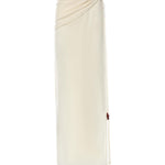Gonna lunga drappeggiata con perline 305426  MAGDA BUTRYM 