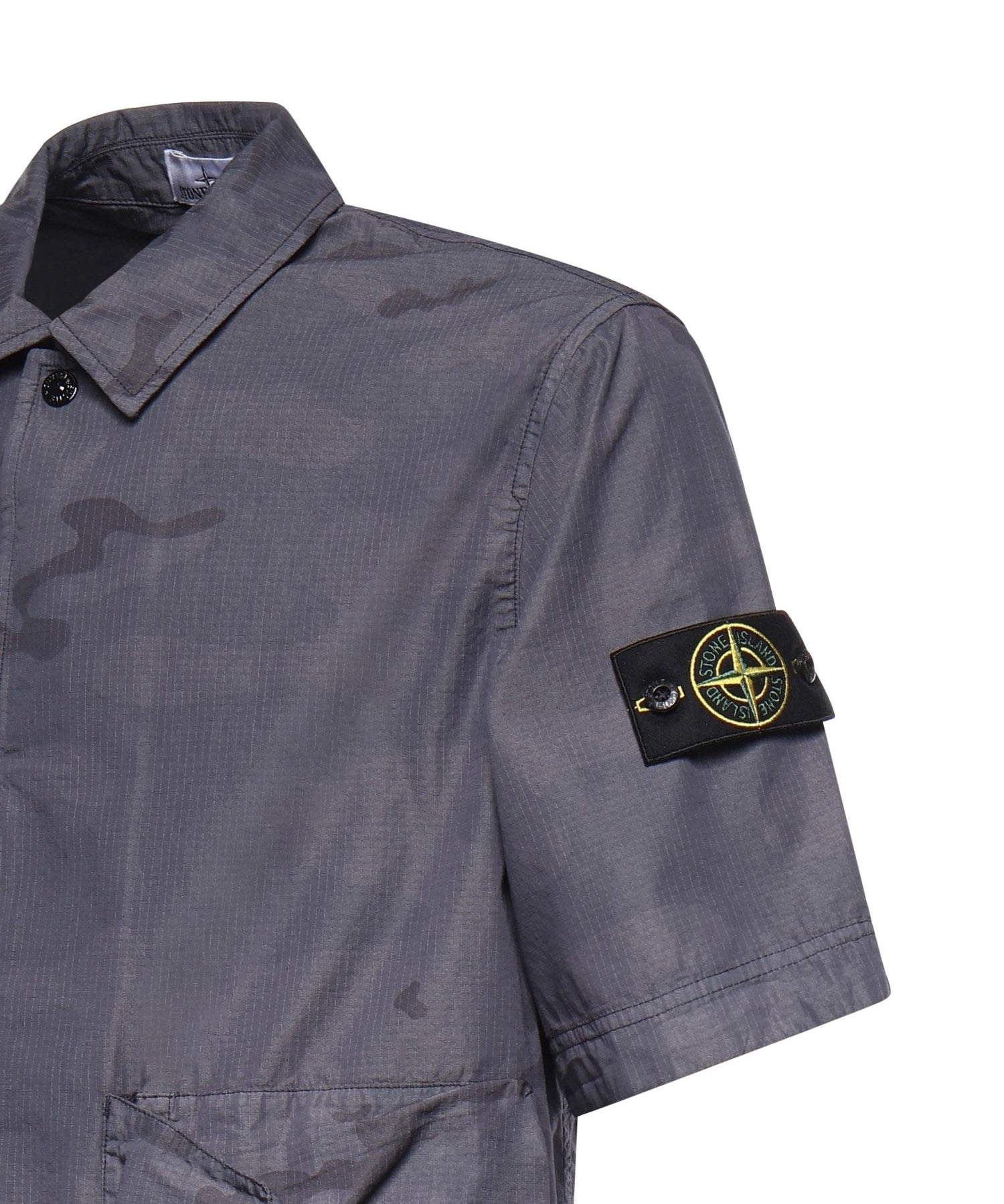 Camicia camouflage con logo L1S151100024 S00E9V002D STONE ISLAND 
