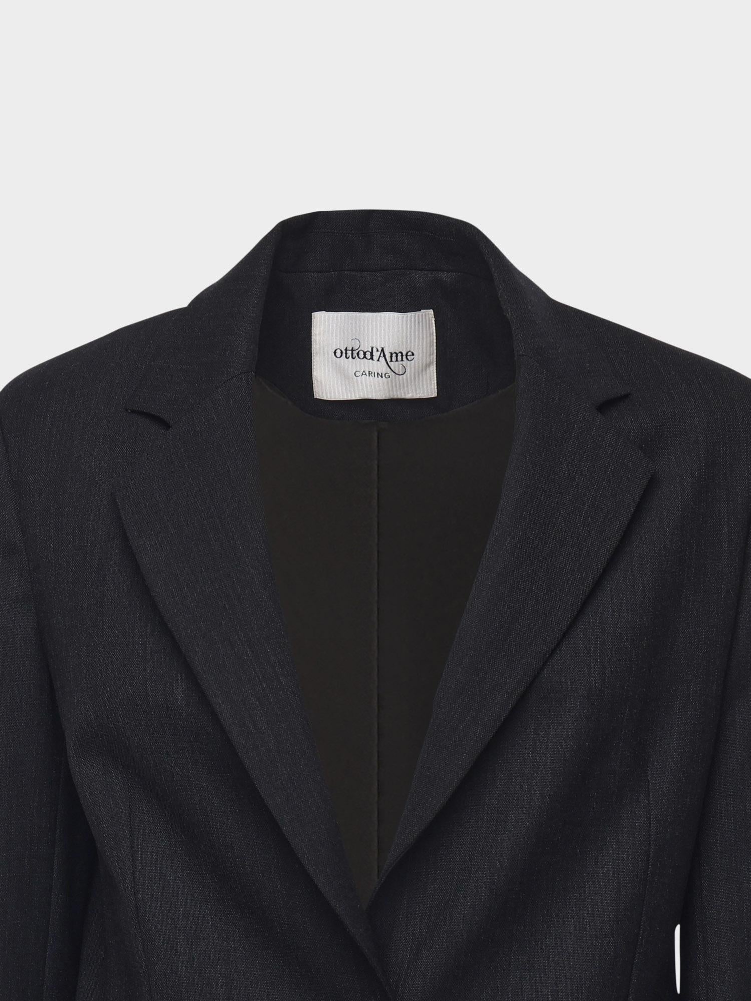 Blazer monopetto in misto lana DG6162 LAVAGNA OTTOD'AME 