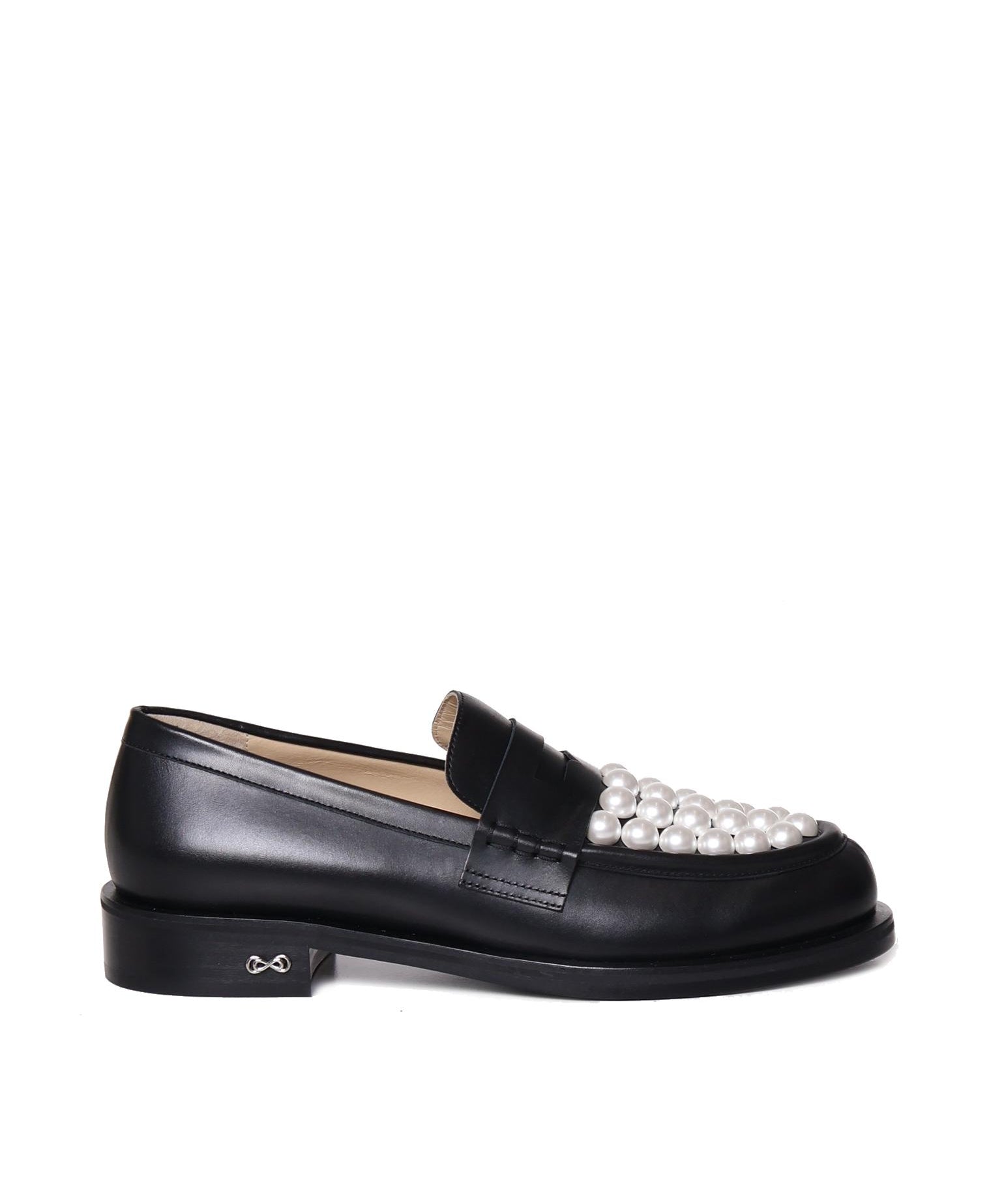 Mocassini in pelle di vitello con perle S0776 30CLFB02 MACH & MACH 