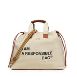 Borsa Responsability con logo 73BS9N005 RESPONSIBLEOFF WHITE/CUOIO V° 73 