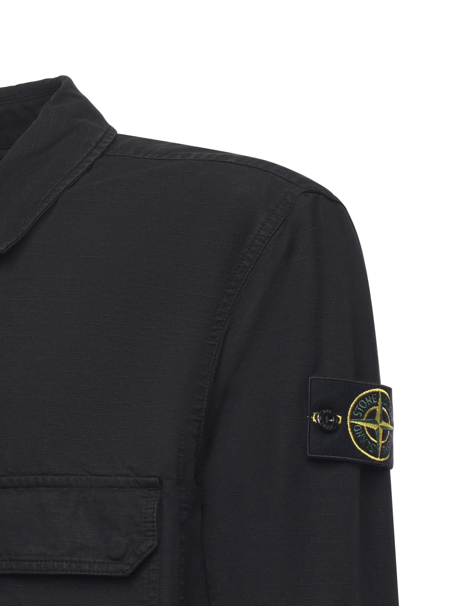 Overshirt in cotone con logo K2S151200009 S0211V0029 STONE ISLAND 