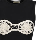 Canotta con reggiseno all'uncinetto 1715240000015  MAGDA BUTRYM 