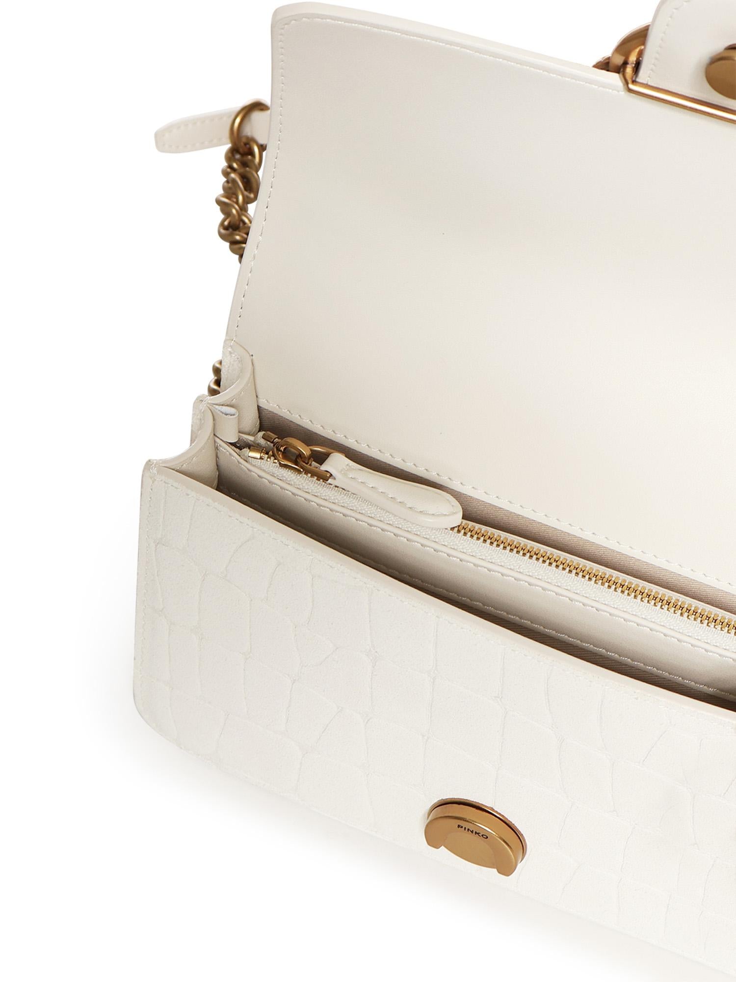 Borsa a tracolla Mini Love Bag One in pelle stampa coccodrillo 100074 A2YWZ15Q PINKO 