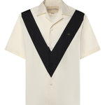 Camicia bowling in popeline di cotone 8V3AAV11 B570AN VALENTINO GARAVANI 