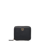 Portafoglio quadrato zip-around in pelle 100249 A0F1Z99Q PINKO 