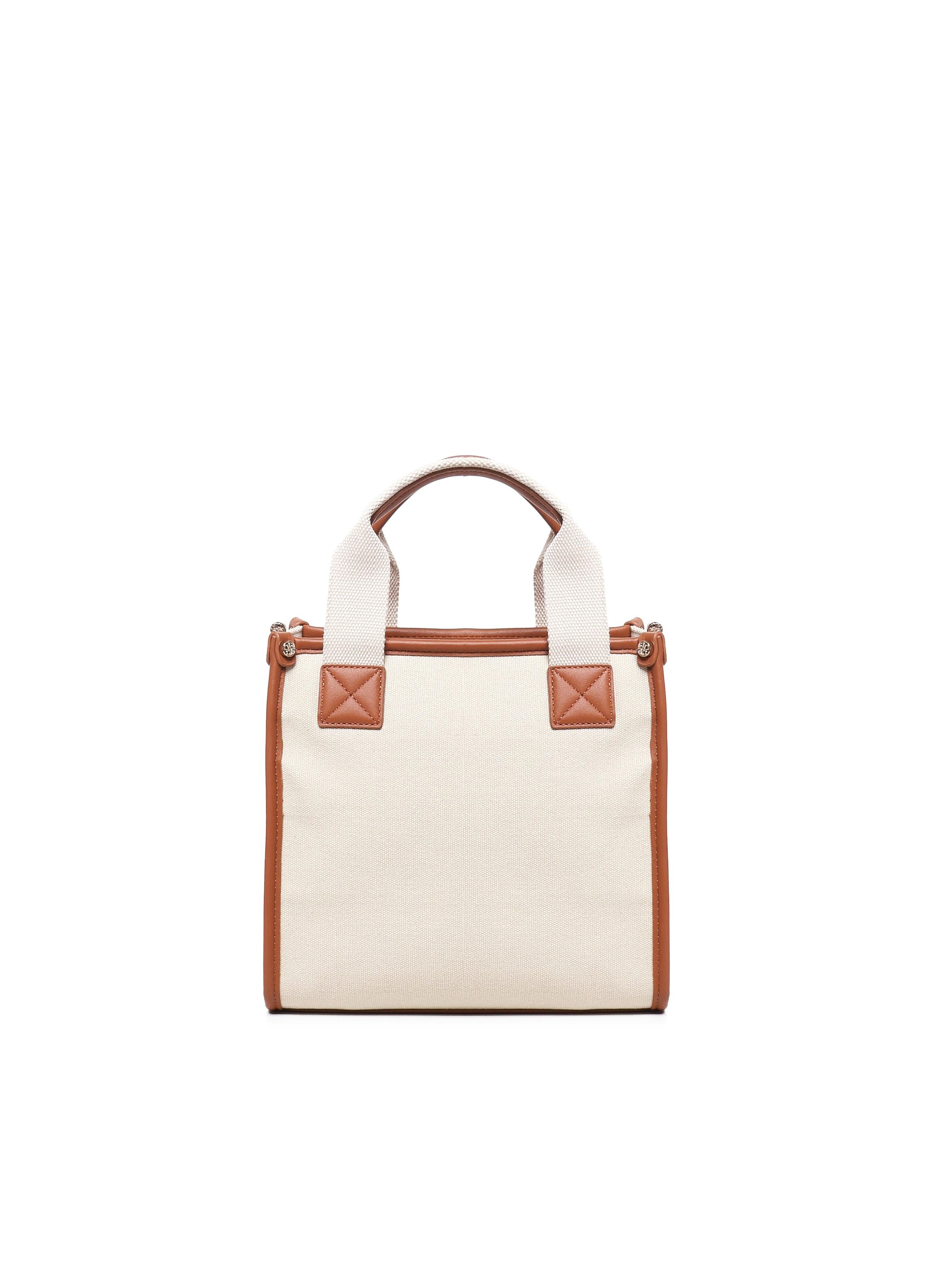 Borsa tote Responsability in canvas 73BS6AF02 RESPONSIBILITY BISNATURALE/CUOIO V° 73 