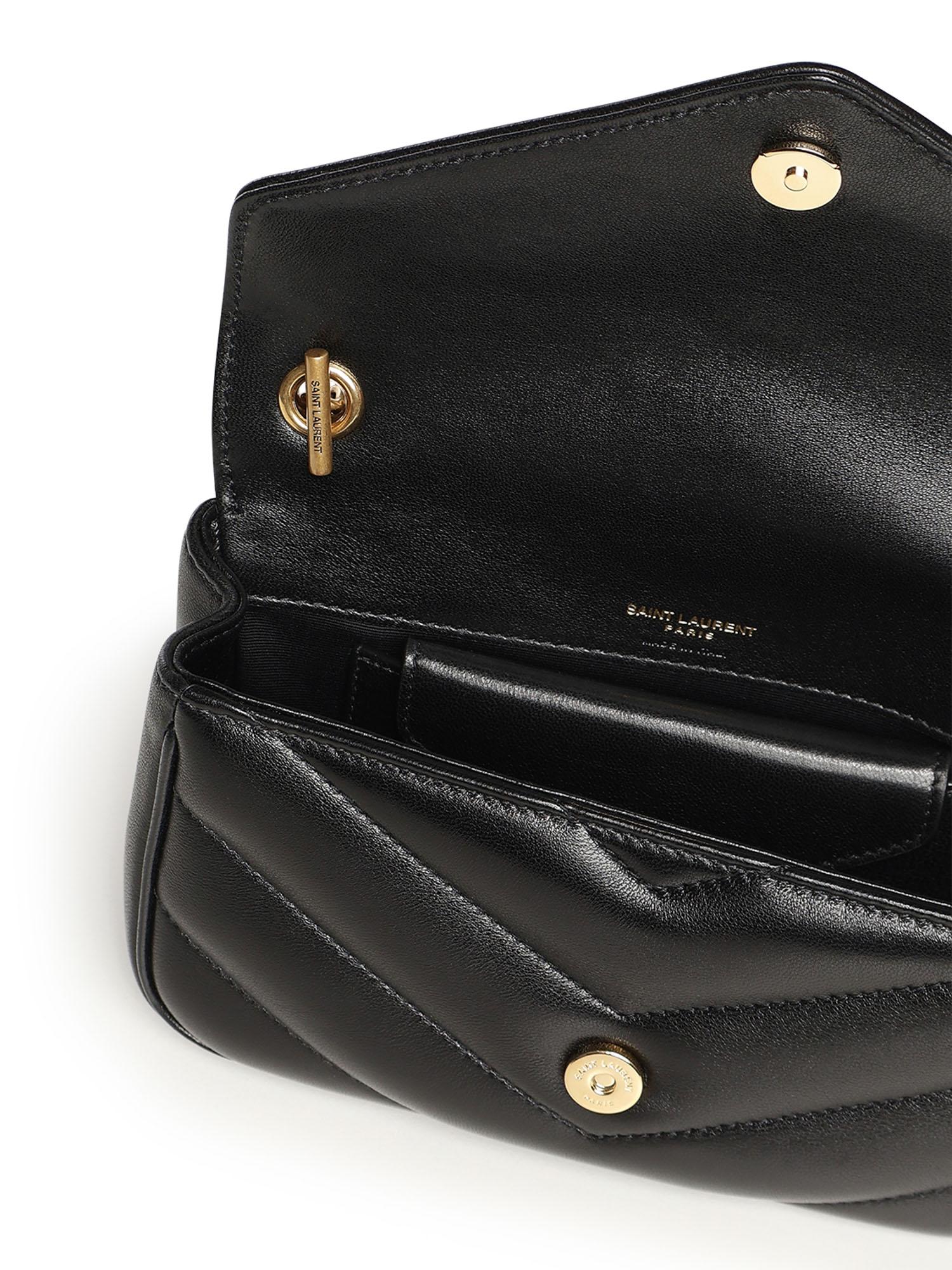 Borsa Loulou mini in pelle di agnello 821749 AAEAX1000 SAINT LAURENT 