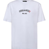 T-shirt in cotone con logo S71GD1631 D20020100 DSQUARED2 