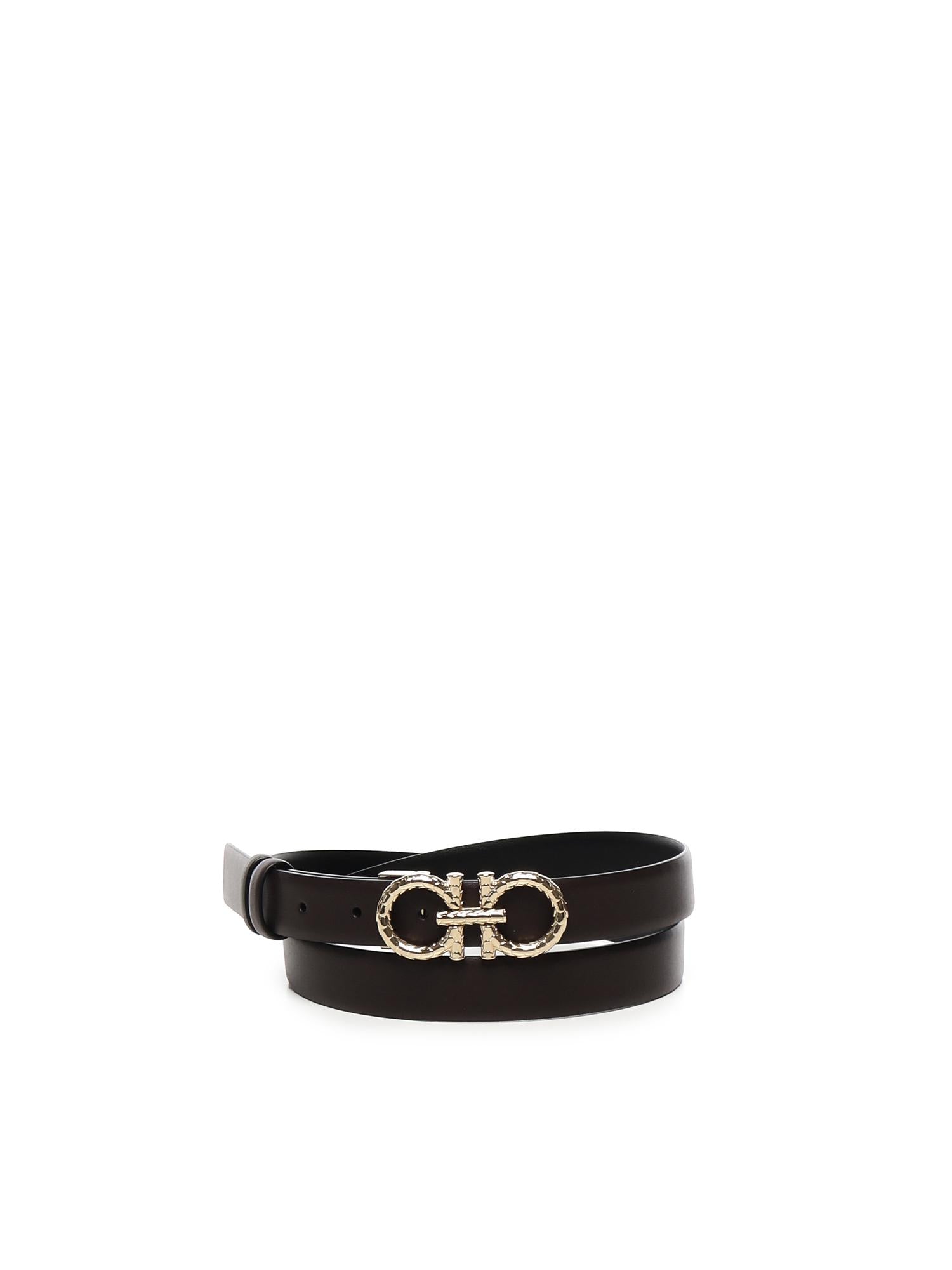 Cintura regolabile e reversibile Gancini<BR/> 230359 780428004 FERRAGAMO 