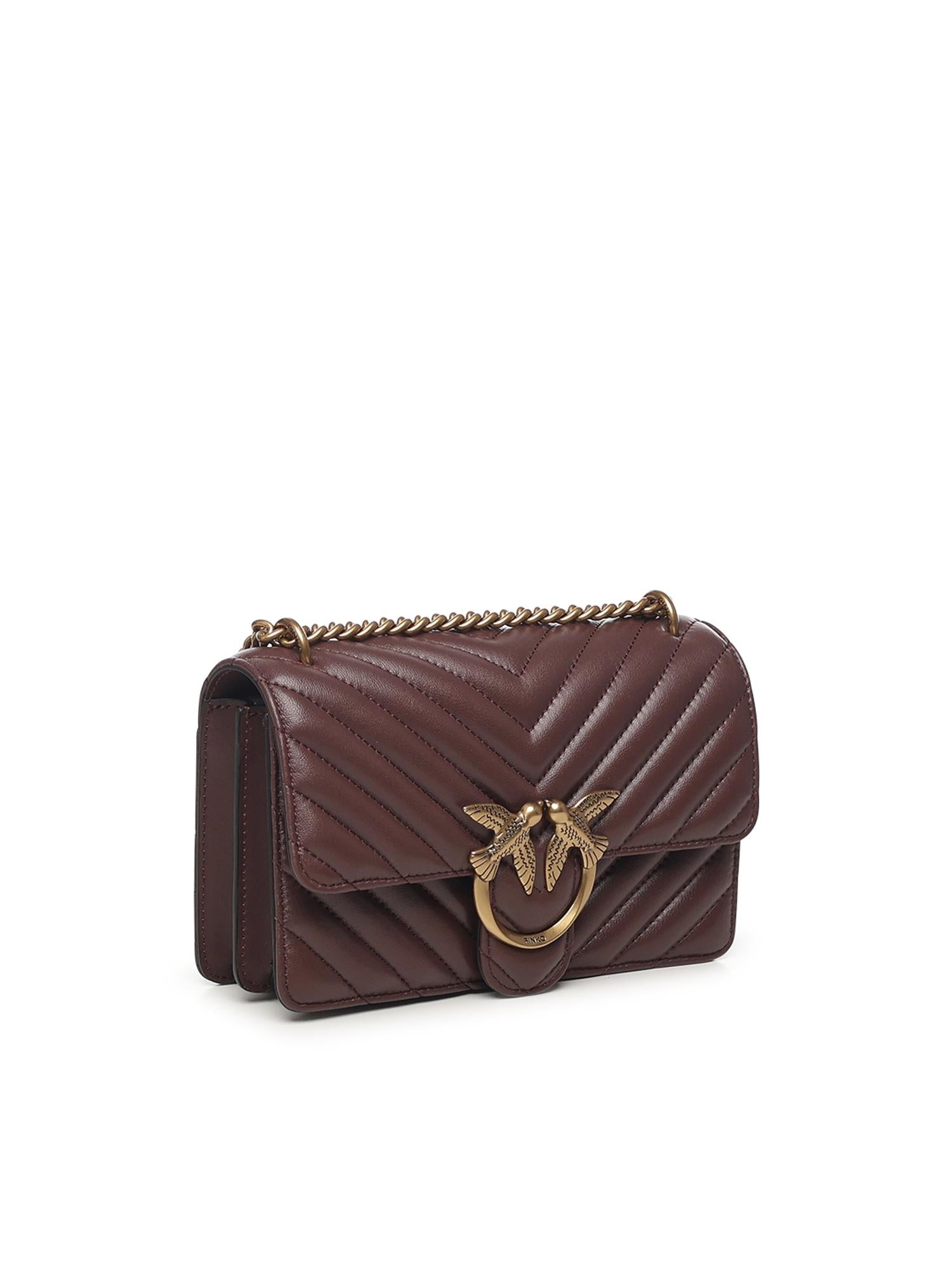 Borsa a tracolla Mini Love Bag One in nappa<BR/> 100074 A0GKL86Q PINKO 