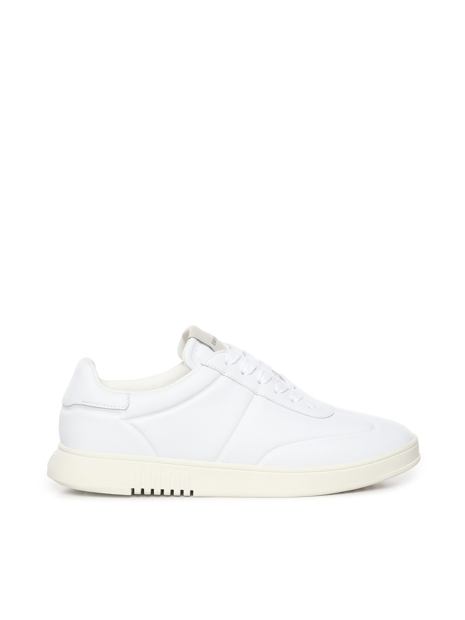 Sneaker in pelle con logo<BR/> EM003664 AF10848F0005 EMPORIO ARMANI 