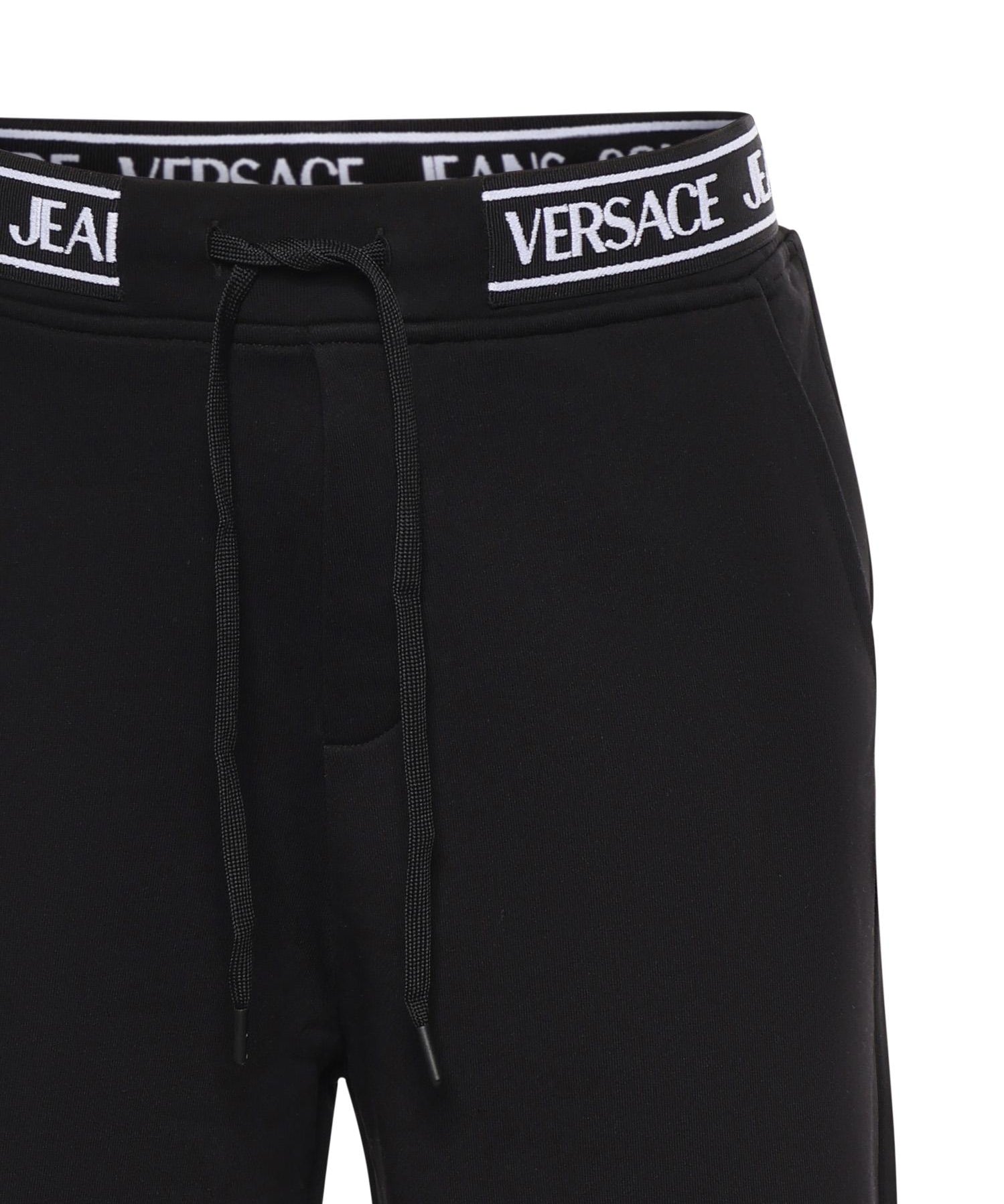 Bermuda in jersey di cotone con logo 80GADT16 CF01T899 VERSACE JEANS COUTURE 