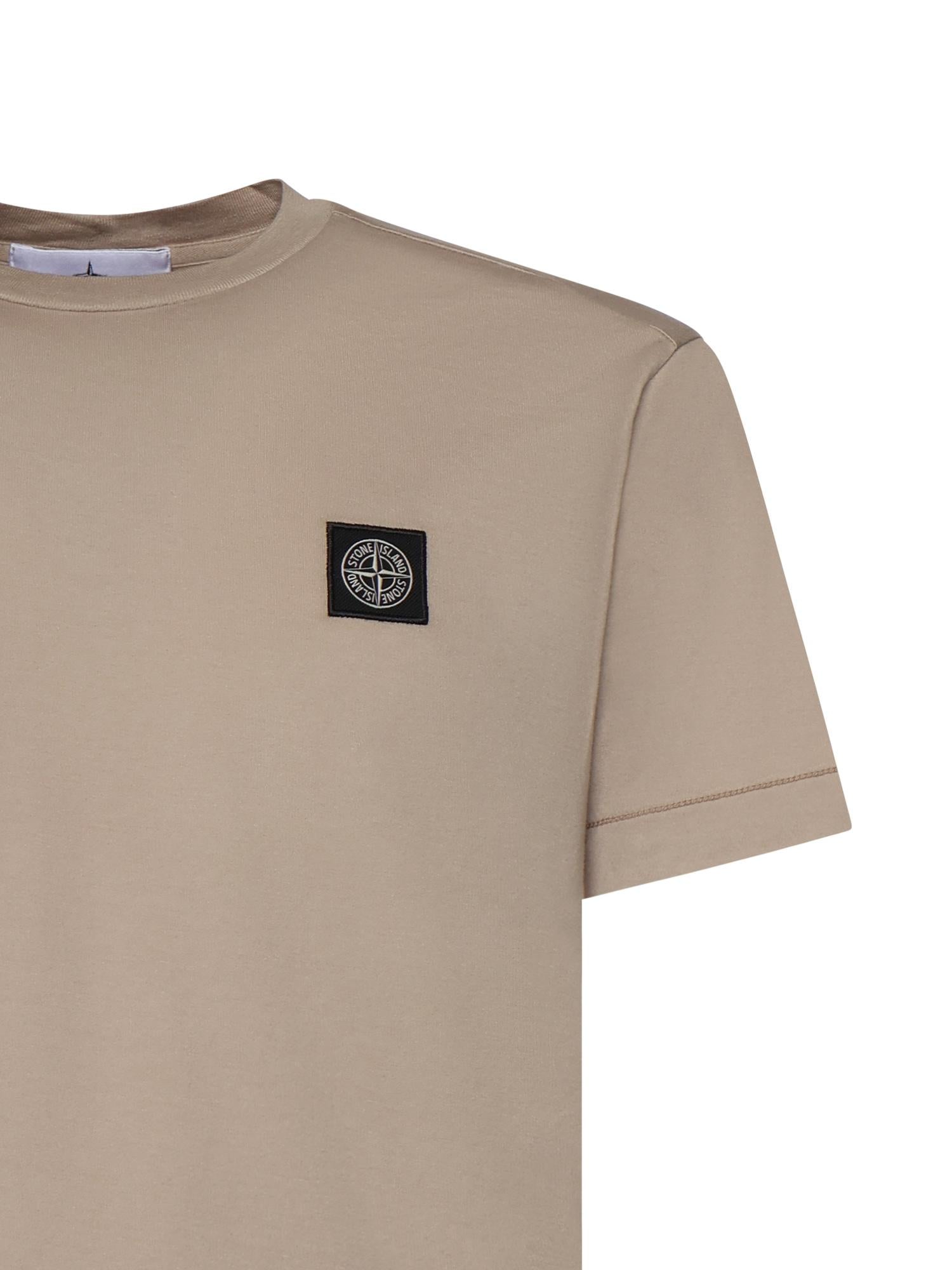 T-shirt con patch Compass in jersey di cotone L1S152100027 S0013V009A STONE ISLAND 