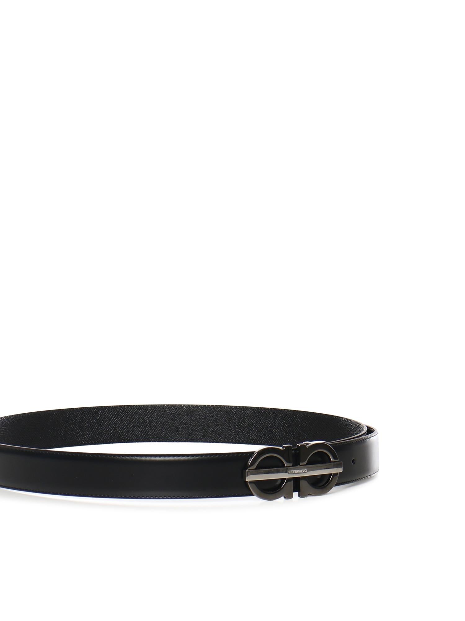 Cintura Gancini in pelle 670632 788411001 FERRAGAMO 