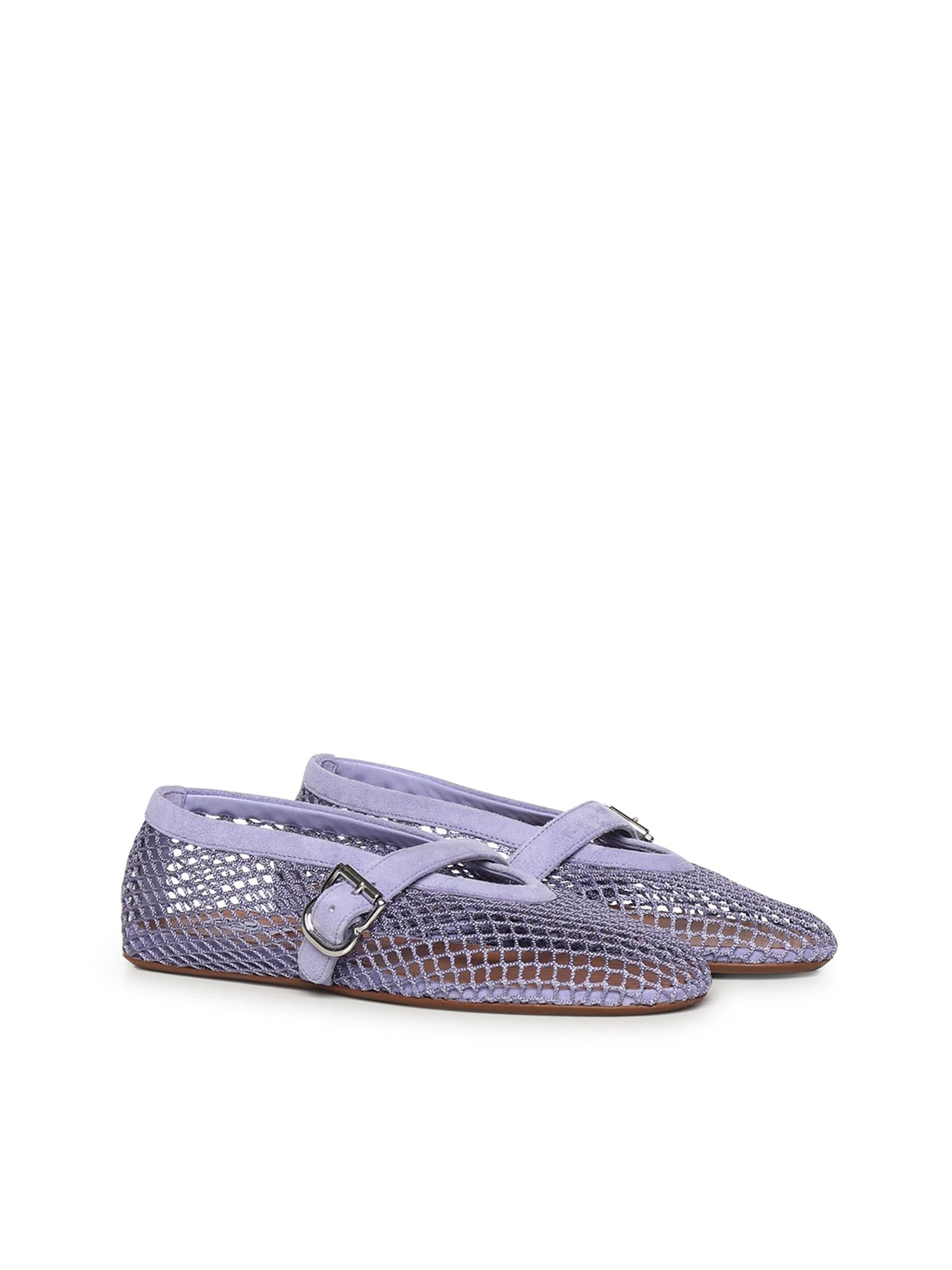 Ballerine flat in rete e pelle scamosciata AA3A029TK061 452 ALAIA 