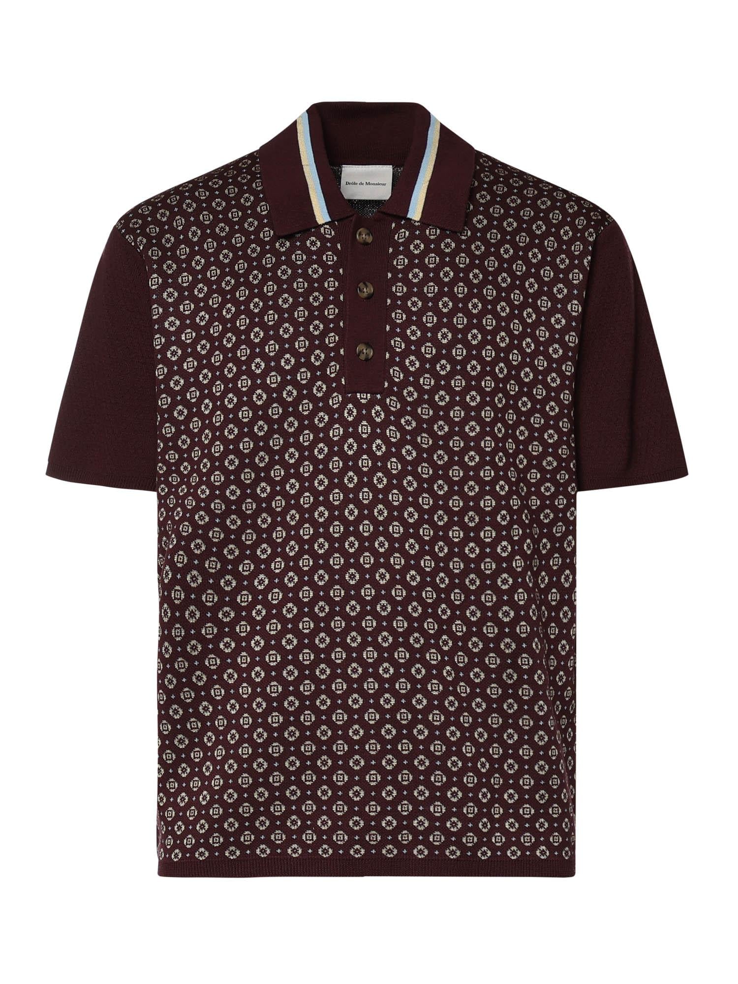 Polo in maglia jacquard KPO205CO261 DRD Drôle de Monsieur 