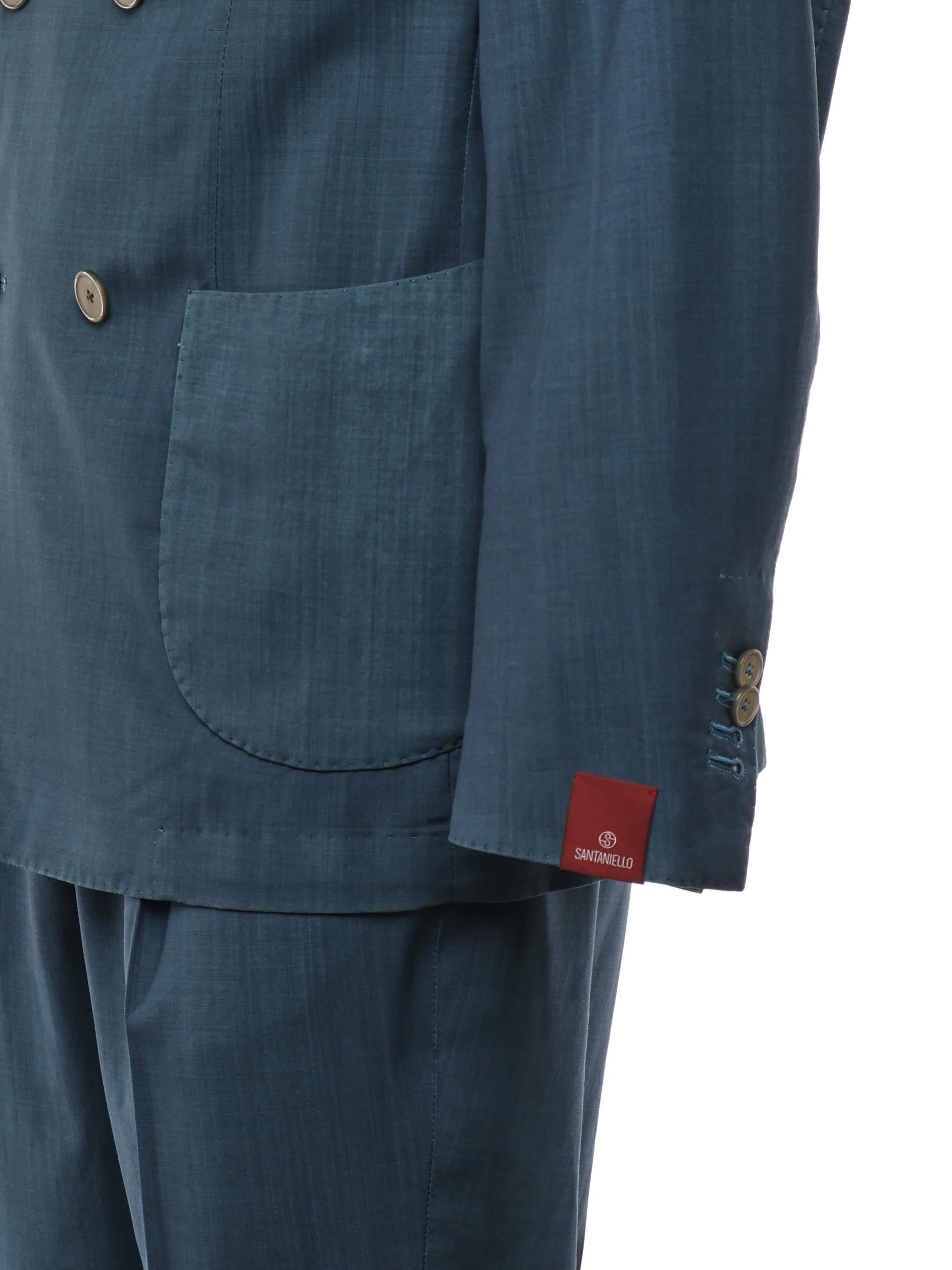 Abito doppio petto in puro lino<BR/> VL7251MF18P FL257181P SANTANIELLO 