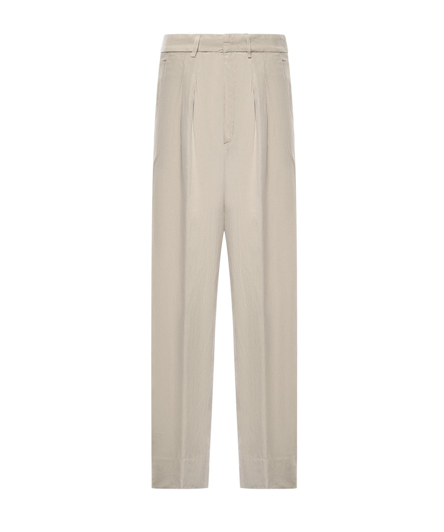 Pantaloni Elois in lino e lyocell DP843 CF0197DBM5010 DONDUP 