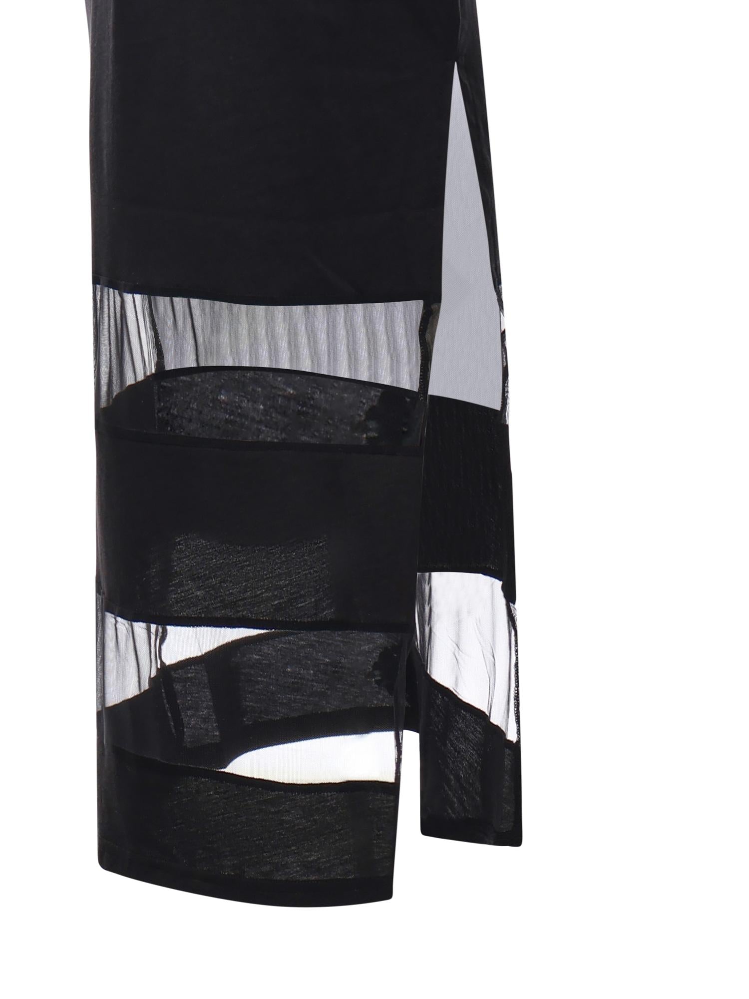 Abito lungo polo a righe COPJS114F5028 BLACK COPERNI 