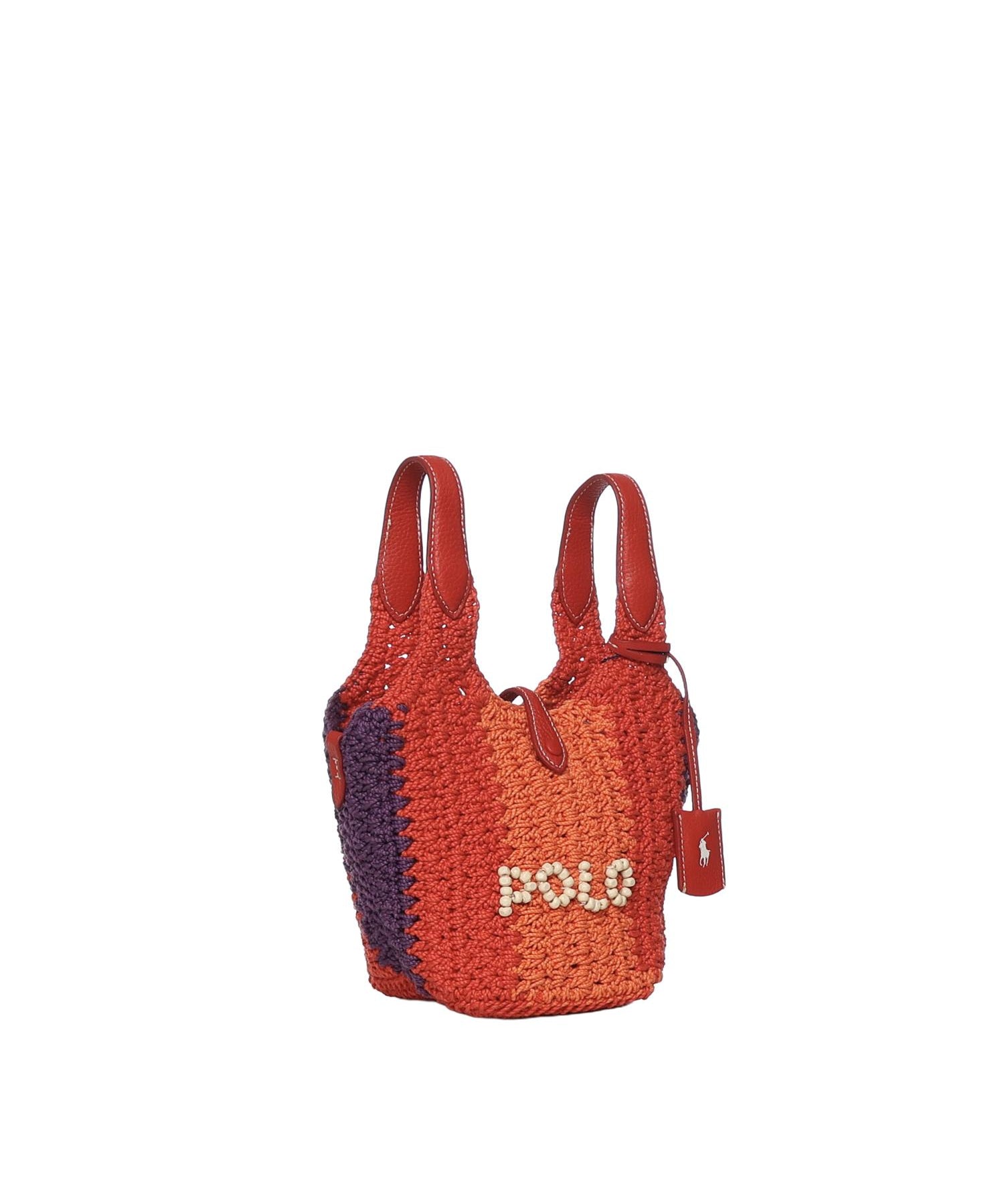 Borsa tote Polo Play piccola all'uncinetto 428P01444 001 POLO RALPH LAUREN 