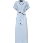 Abito lungo in gabardine di viscosa DA525 IF0049DXXX858 DONDUP 
