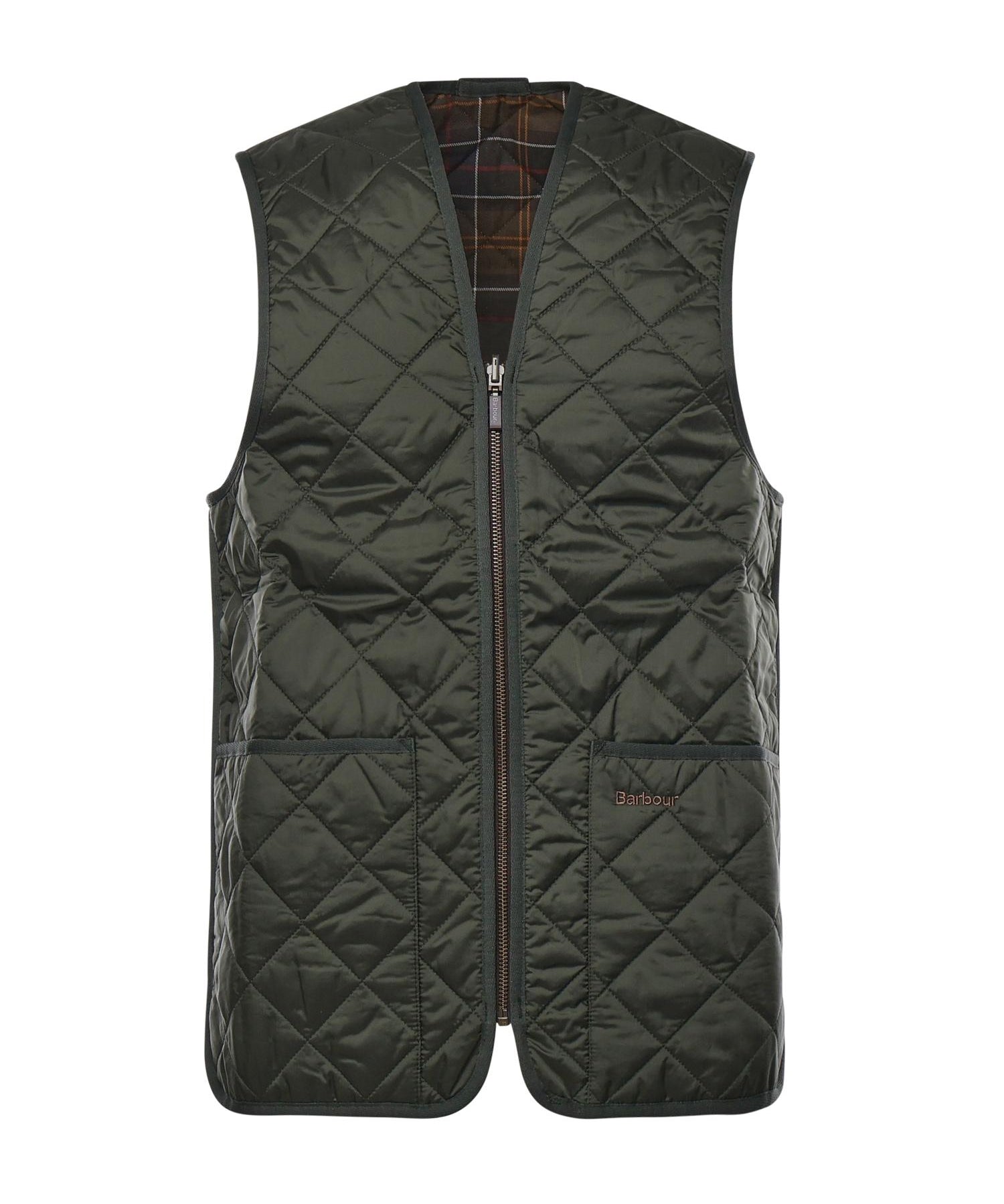 Gilet trapuntato con logo MLI0001 GN92 BARBOUR 