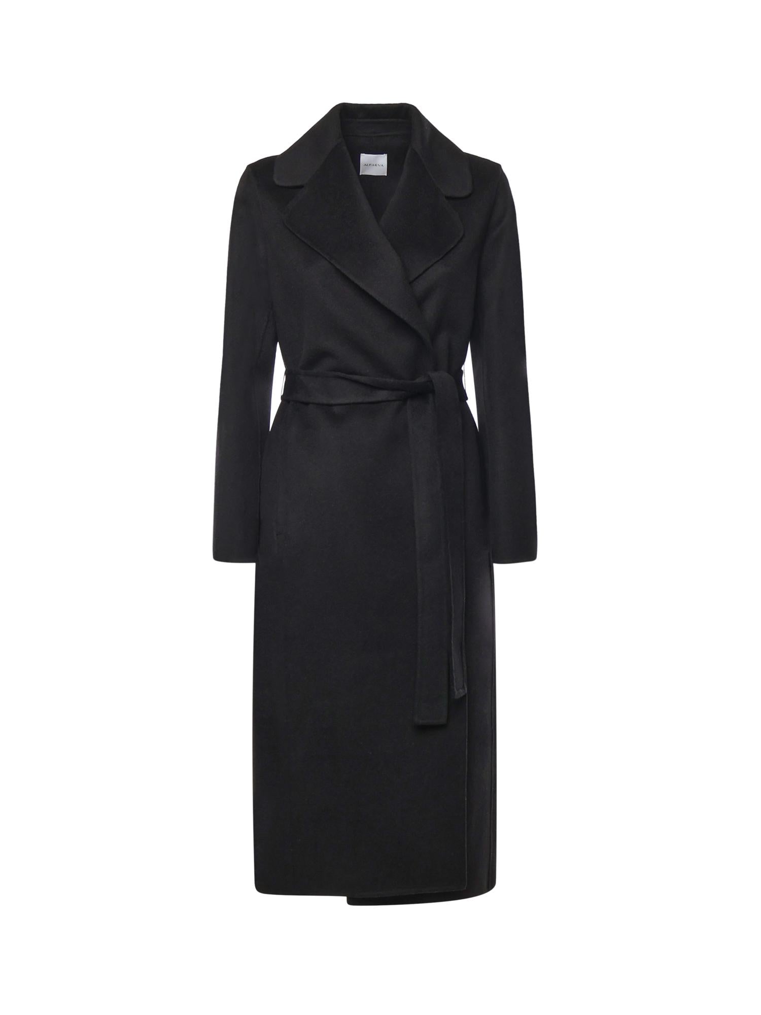 Cappotto lungo in lana 26AL218 NERO ALISHEVA 