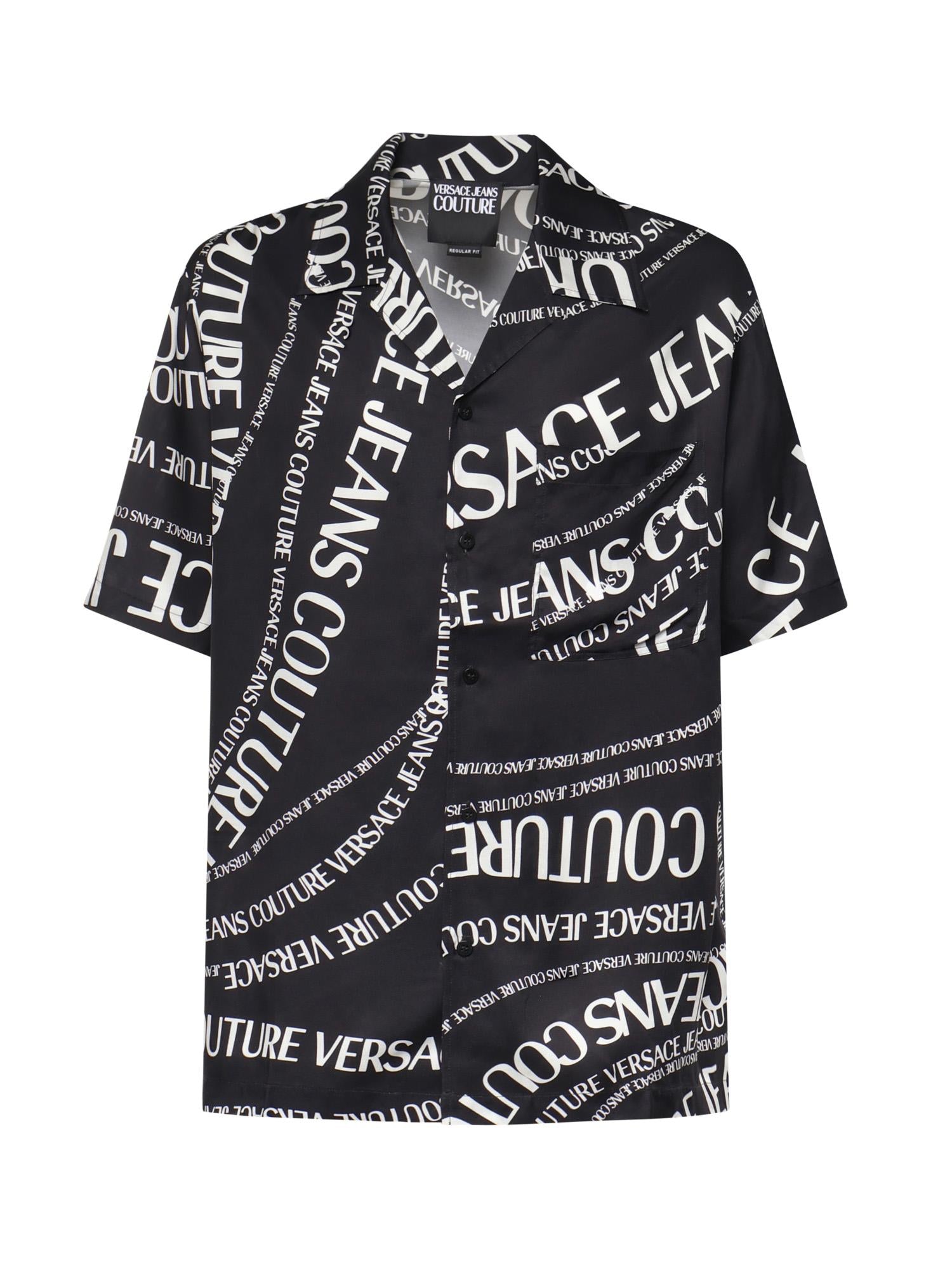 Camicia in twill di viscosa con stampa 80GAL2B0 NS772L01 VERSACE JEANS COUTURE 
