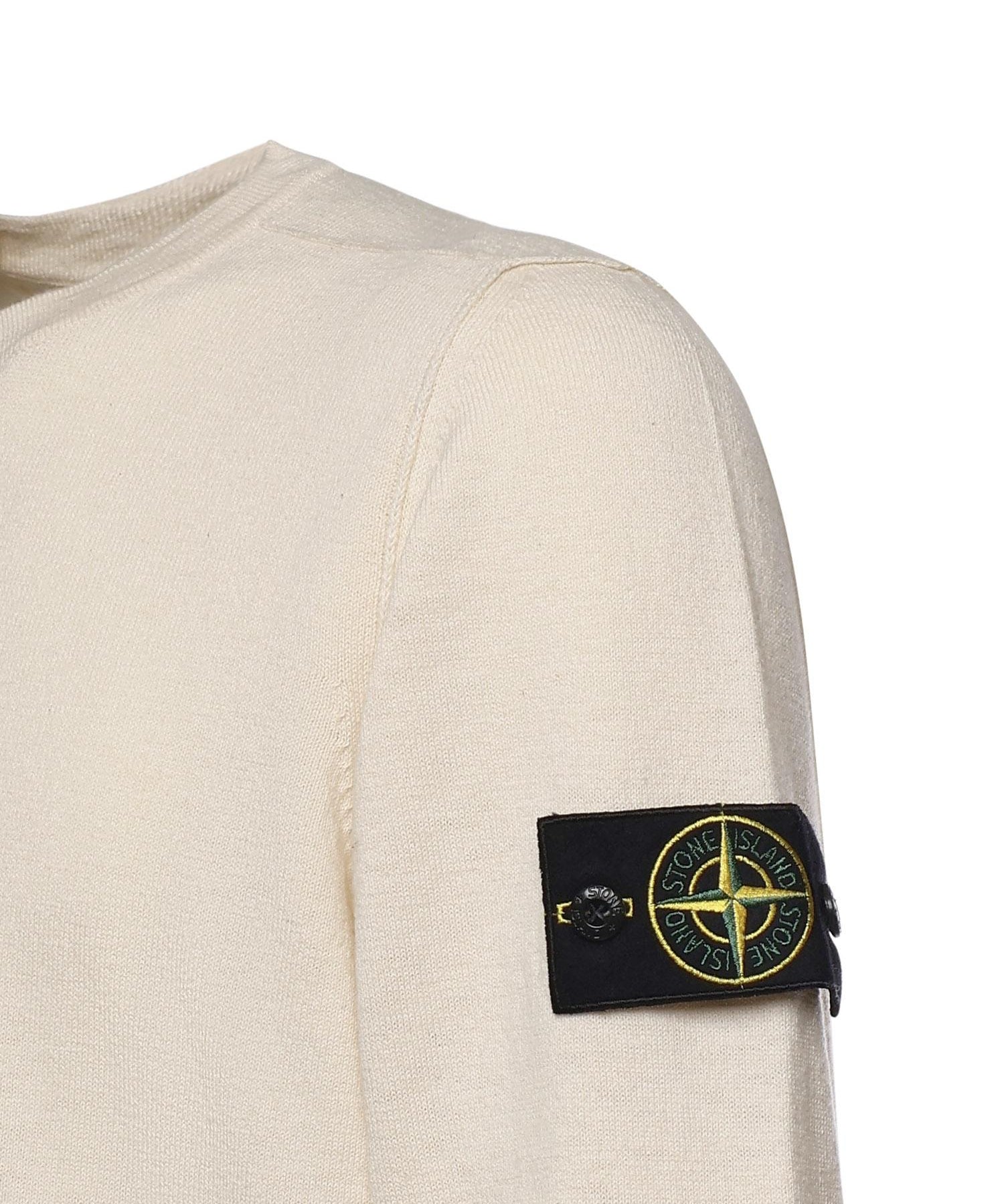 Maglione in cotone e nylon con logo<BR/> L1S155100052 S00B0V0093 STONE ISLAND 