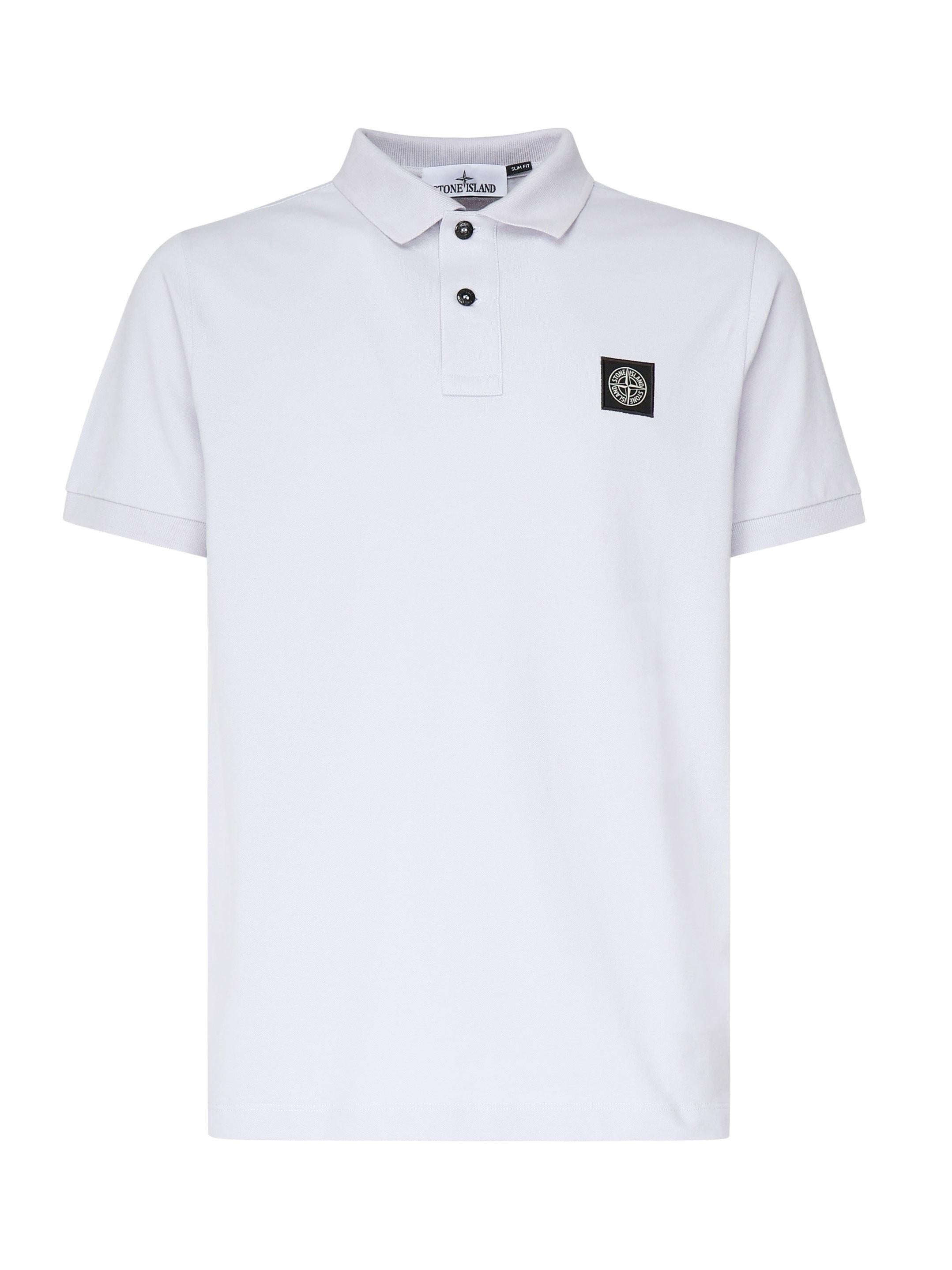 Polo in piqué stretch con patch logo K1S1522002SC S0017V0088 STONE ISLAND 