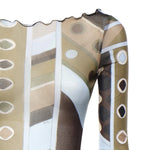 Top in tulle stampa Vivara 6HJM47 6H849016 PUCCI 