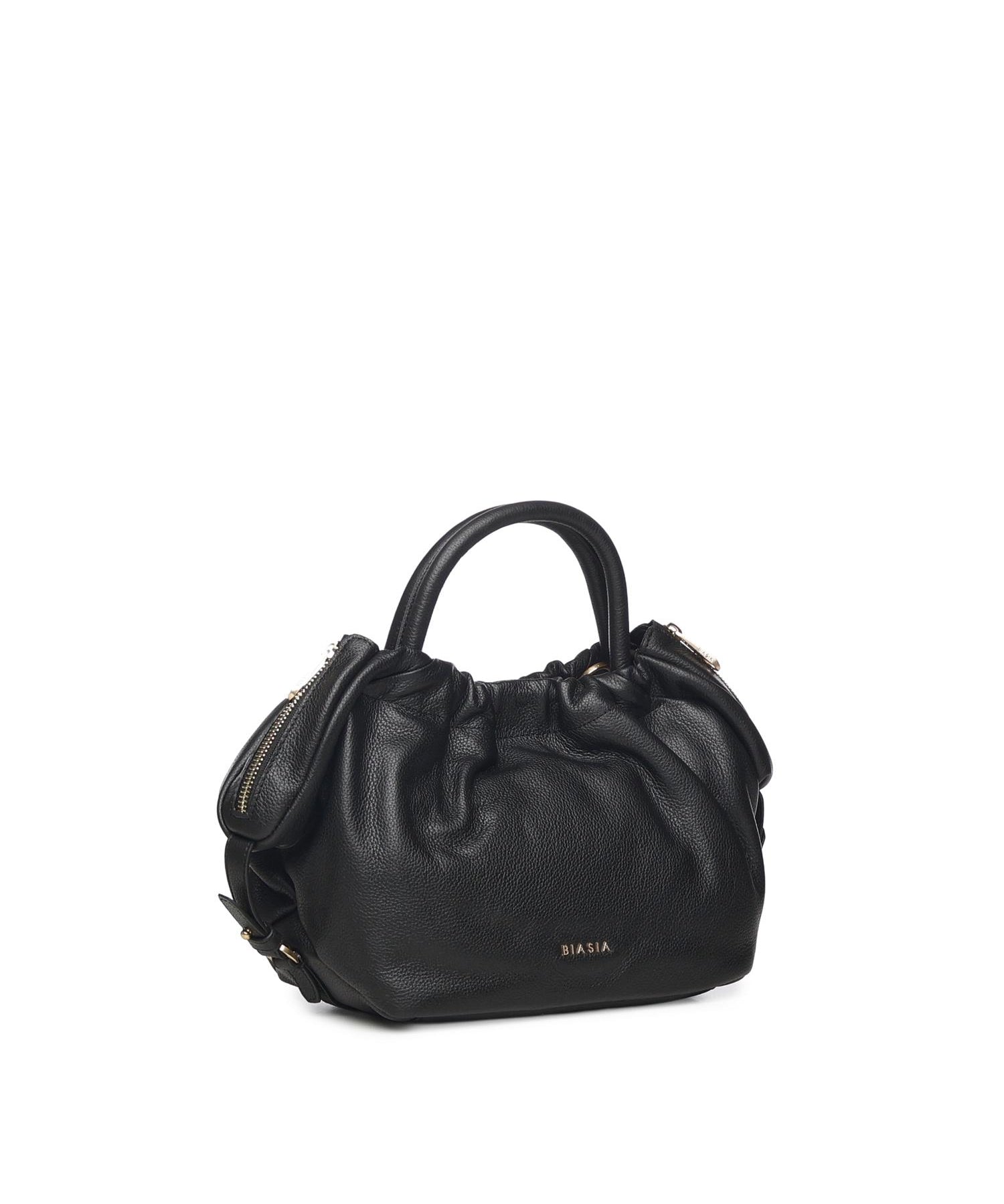 Borsa in pelle con logo BIBP9E702 NERO BIASIA 