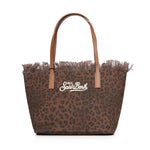 Borsa City Medium in canvas con stampa animalier CBMF001 00588L MC2 SAINT BARTH 
