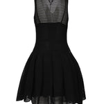 Vestito corti in maglia crinolina AA9R2534K008A 995 ALAIA 