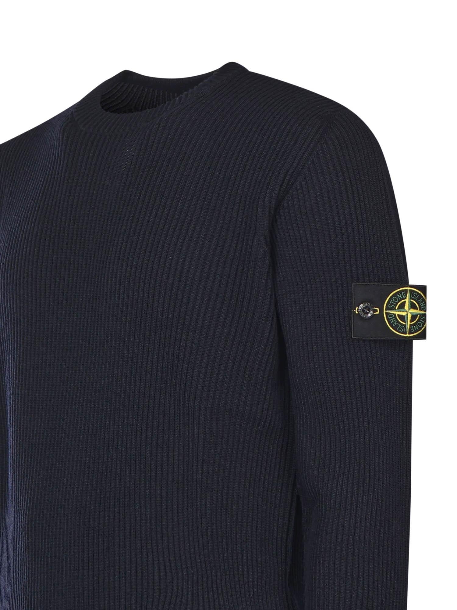 Maglione con bordi a costine K2S155100053 S00C2V0020 STONE ISLAND 