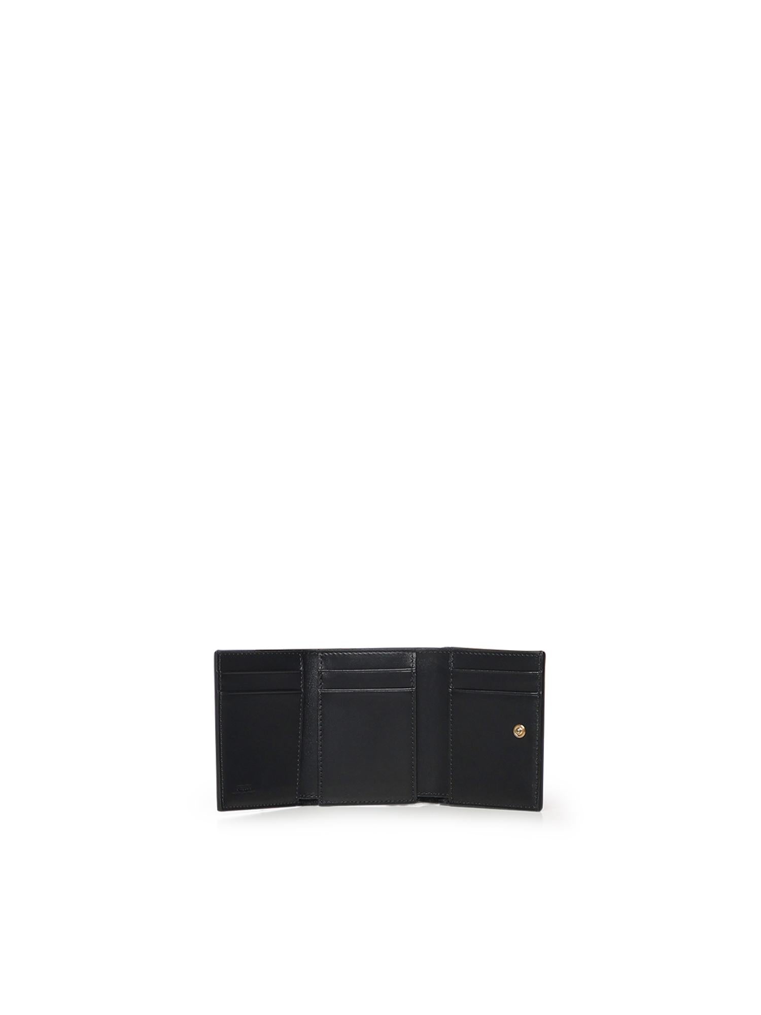 Portafoglio mini tri-fold FF diamonds in pelle 8M0480 ALWAF0KUR FENDI 
