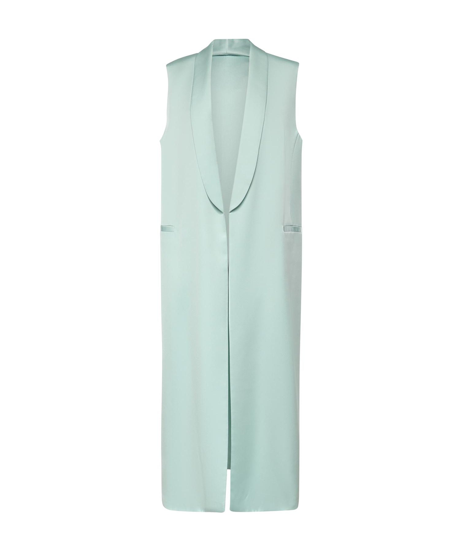 Gilet lungo in envers satin 80AAP547 N0707189 GENNY 