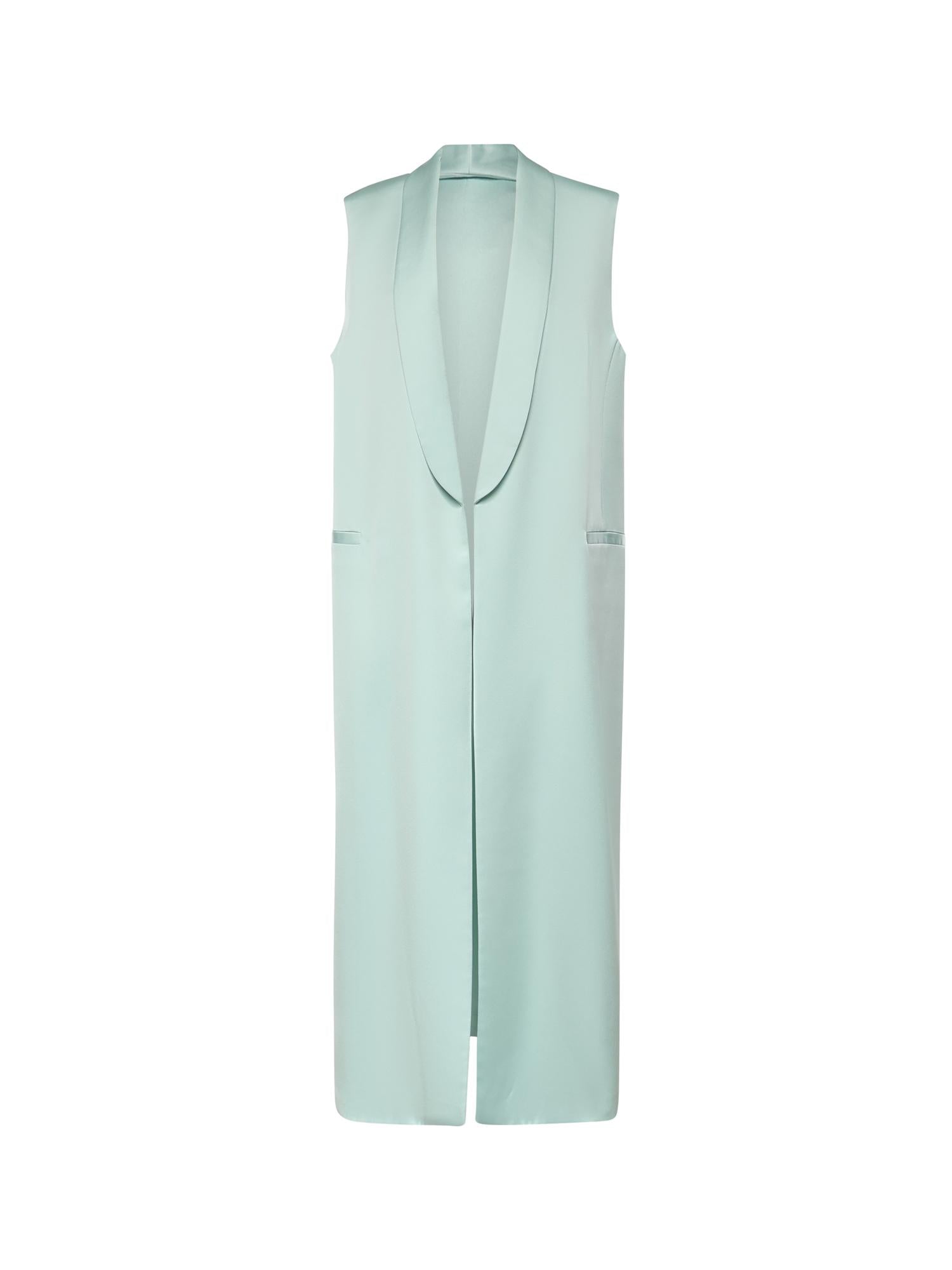 Gilet lungo in envers satin 80AAP547 N0707189 GENNY 