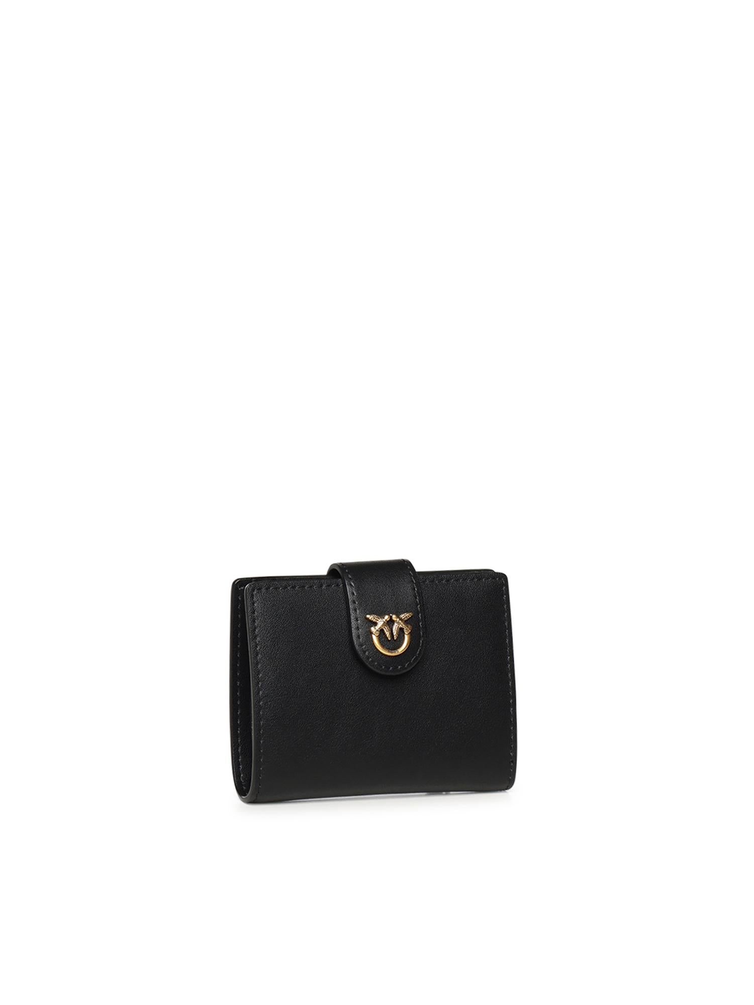 Portafoglio in pelle con logo 102840 A0F1Z99Q PINKO 