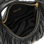 Borsa hobo Wander in nappa matelassé 5BC125 AN88F0002 MIU MIU 