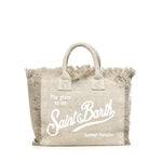Borsa Colette in lino con logo COL0018 01139L MC2 SAINT BARTH 