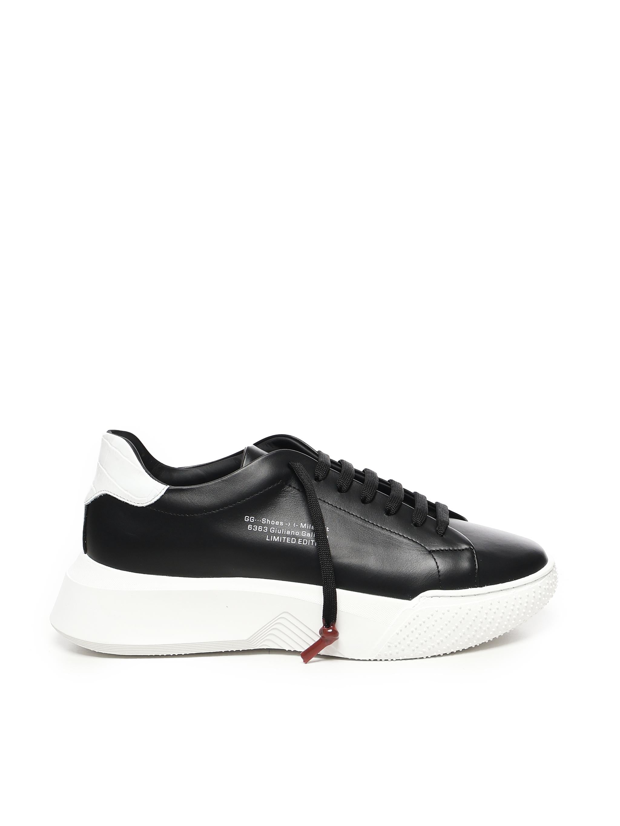 Sneakers Nemesis in nappa NEMESIS2 TRIPLEBLACK/WHITE GIULIANO GALIANO 