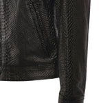 Giubbotto Julius in pelle<BR/> JULIUS CAESAR PITONENERO GIULIANO GALIANO 